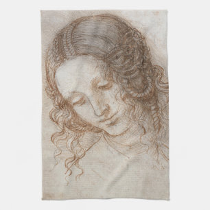 Leonardo da Vinci's Study of the Head of Leda Kitchen Towel