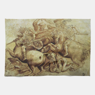 Leonardo da Vinci's The Battle of Anghiari Kitchen Towel
