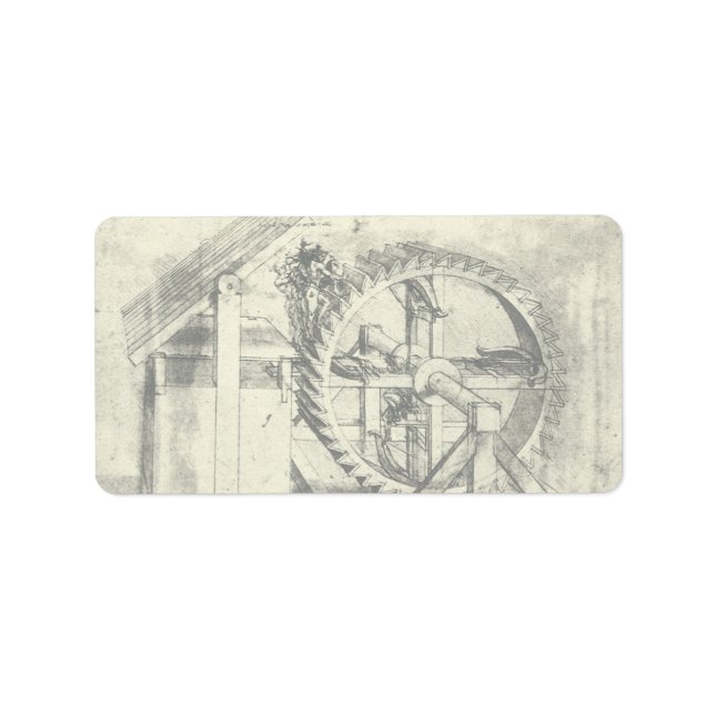 Leonardo da Vinci's Treadmill Powered Crossbow Label (Front)