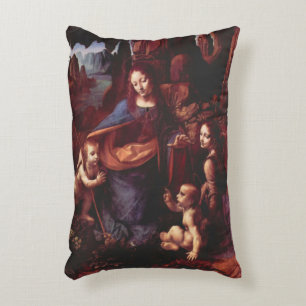 Leonardo da Vinci's Virgin (Madonna) of the Rocks Accent Pillow