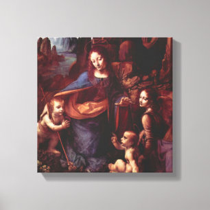 Leonardo da Vinci's Virgin (Madonna) of the Rocks Canvas Print