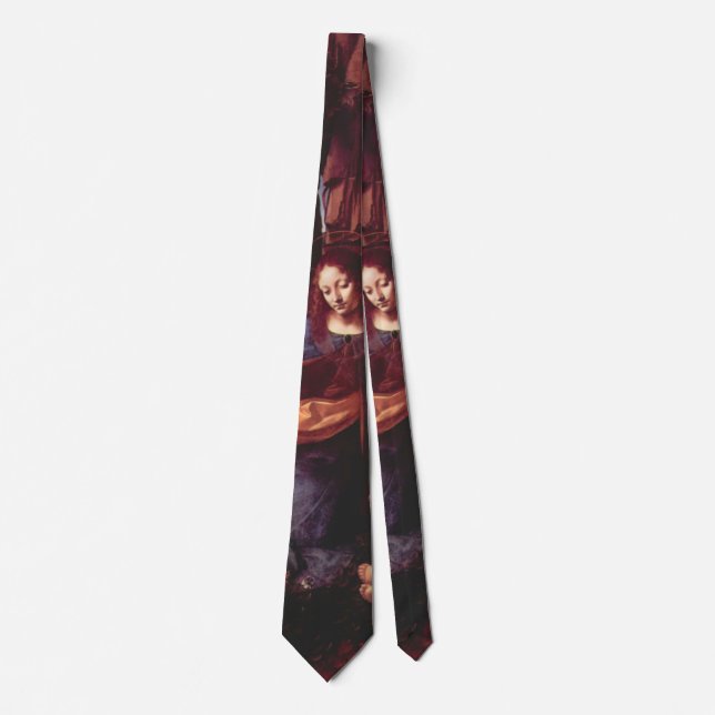 Leonardo da Vinci's Virgin (Madonna) of the Rocks Tie (Front)