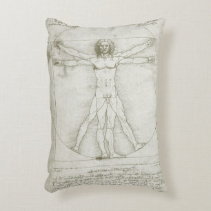Leonardo da Vinci's Vitruvian Man Accent Pillow
