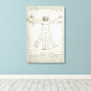 Leonardo da Vinci's Vitruvian Man Canvas Print