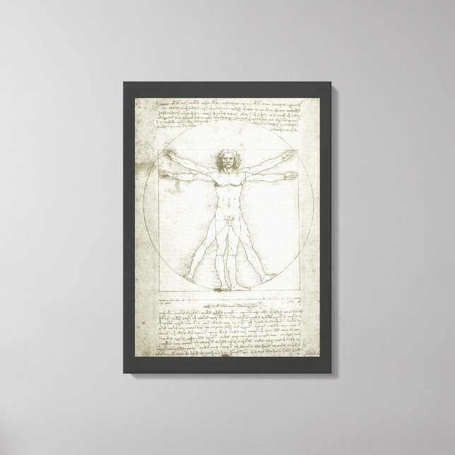 Leonardo da Vinci's Vitruvian Man Canvas Print (Front)