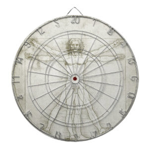 Leonardo da Vinci's Vitruvian Man Dartboard