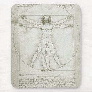 Leonardo da Vinci's Vitruvian Man Mouse Pad