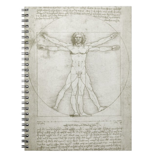 Leonardo da Vinci's Vitruvian Man Notebook (Front)