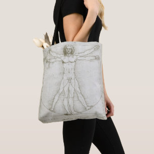 Leonardo da Vinci's Vitruvian Man Tote Bag