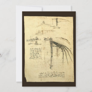 Leonardo da Vinci's Wing on Flying Machine Sketch
