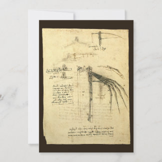 Leonardo da Vinci's Wing on Flying Machine Sketch