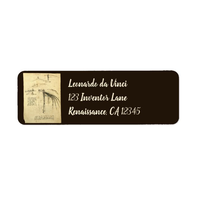 Leonardo da Vinci's Wing on Flying Machine Sketch (Front)
