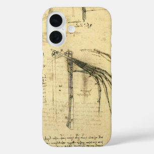 Leonardo da Vinci's Wing on Flying Machine Sketch iPhone 16 Case