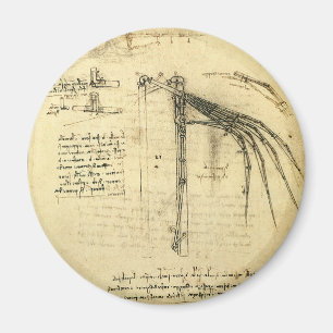 Leonardo da Vinci's Wing on Flying Machine Sketch Magnet