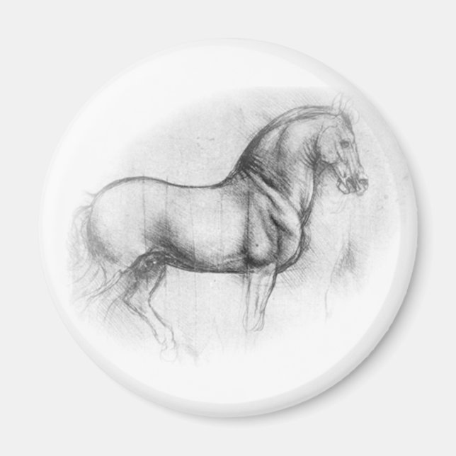 Leonardo DaVinci Horse magnet (Front)