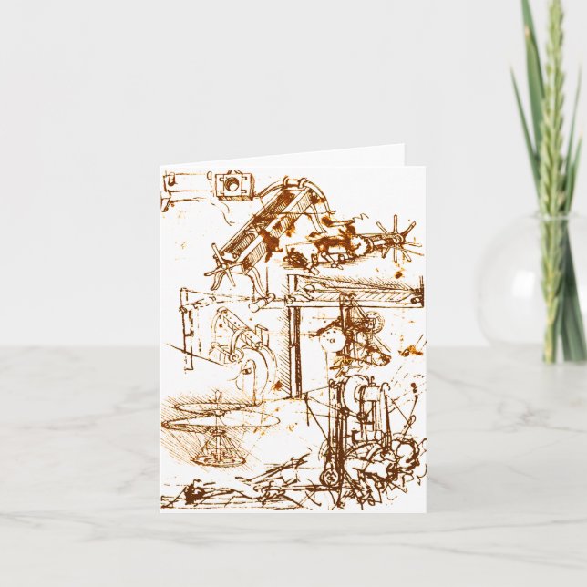 Leonardo DaVinci sketched greeting cards (Front)