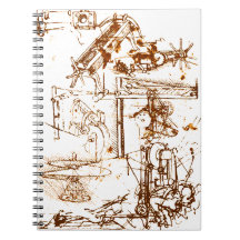 Leonardo DaVinci sketched notepad