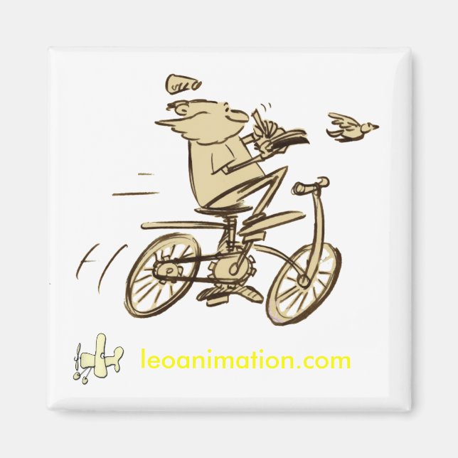 Leonardo - magnet square (Front)