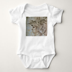 Leonardo’s Helmeted Warrior   Baby Bodysuit