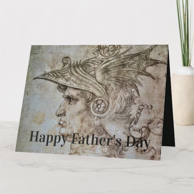 Leonardo’s Helmeted Warrior Card (Front)