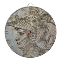 Leonardo’s Helmeted Warrior  Dartboard 