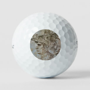 Leonardo’s Helmeted Warrior Golf Balls