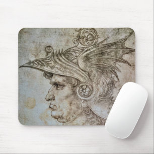 Leonardo’s Helmeted Warrior  Mouse Pad