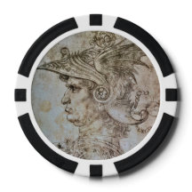 Leonardo’s Helmeted Warrior Poker Chip