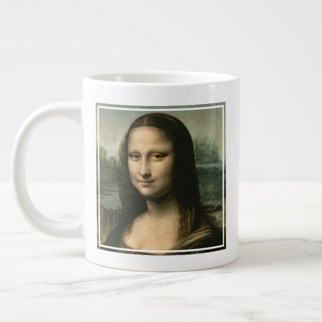 Leonardo Vinci | Mona Lisa, c.1503-6 Large Coffee Mug (Left)