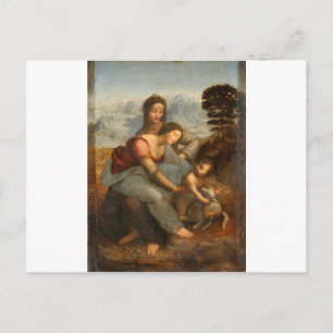 Leonardo Vinci -The Virgin and Child with St. Anne Postcard