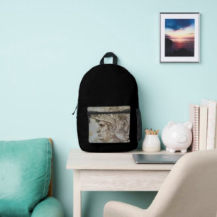 Leonardo's Helmeted Warrior Printed Backpack