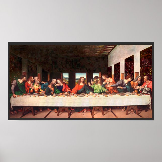 Leonardo's Last Supper painting recreated Poster (Front)