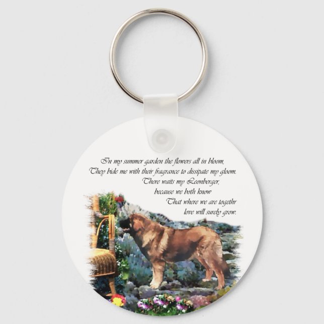 Leonberger Art Gifts Keychain (Front)