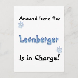 Leonberger Charge Postcard
