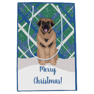 Leonberger Christmas Medium Gift Bag