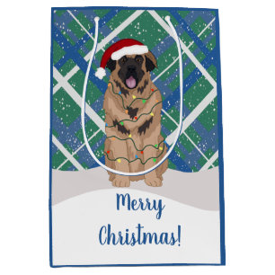 Leonberger Christmas  Medium Gift Bag