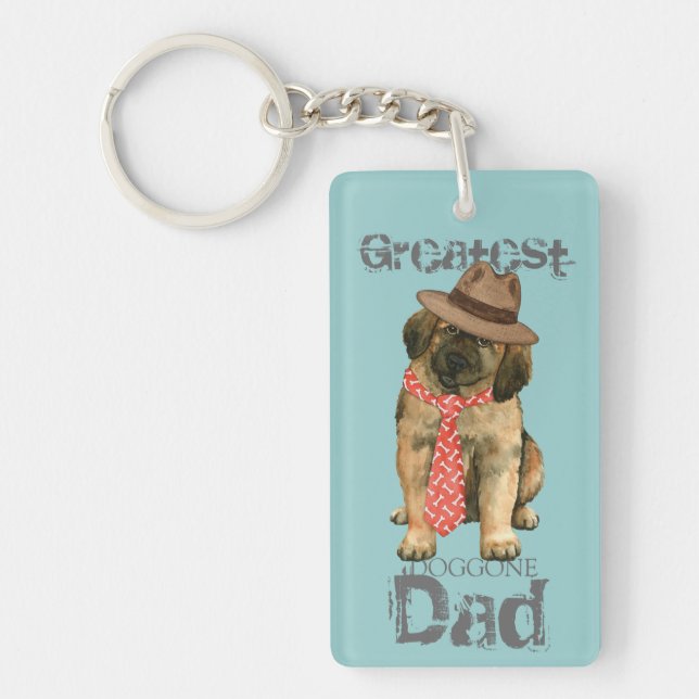 Leonberger Dad Keychain (Front)