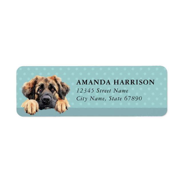 Leonberger Dog Return Address Labels (Front)