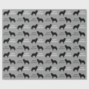 Leonberger Dog Silhouettes Wrapping Paper