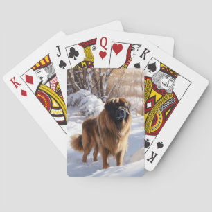 Leonberger Let It Snow Christmas Playing Cards