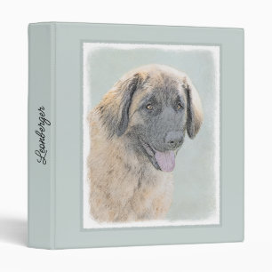 Leonberger Painting - Cute Original Dog Art Binder