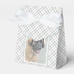 Leonberger Painting - Cute Original Dog Art Favor Box