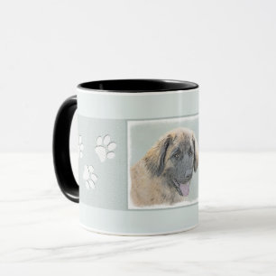 Leonberger Painting - Cute Original Dog Art Mug