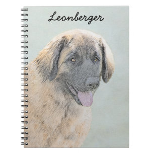 Leonberger Painting - Cute Original Dog Art Notebook