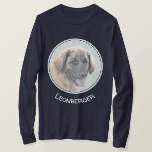 Leonberger Painting - Cute Original Dog Art T-Shirt