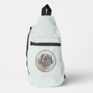 Leonberger Painting Leo Cute Original Pet Dog Art Sling Bag