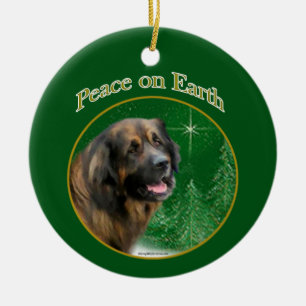 Leonberger Peace Ceramic Ornament