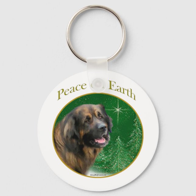 Leonberger Peace Keychain (Front)