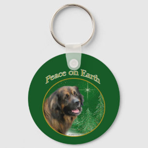 Leonberger Peace Keychain