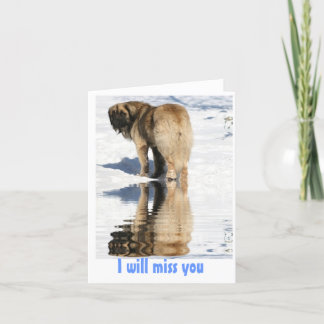 Leonberger saying Goodbye Card